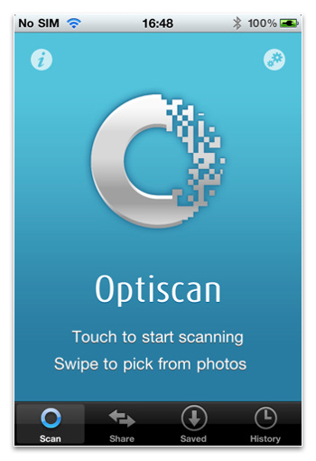 Optiscan 1.8.5 scanning screen