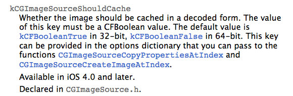 kCGImageSourceShouldCache-docs