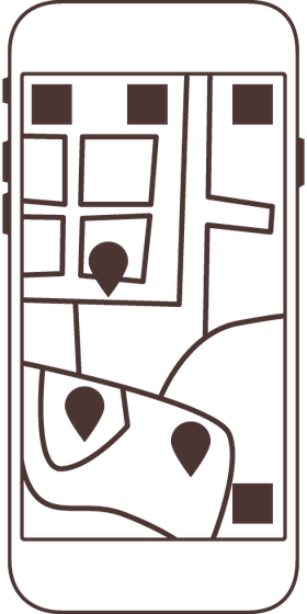 Outline sketch of map screen