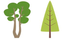 Common Oak and Coast Redwood icons